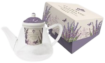 Tea Pot W/strainer La Lavande - La Lavande Tea Glass (400x400), Png Download