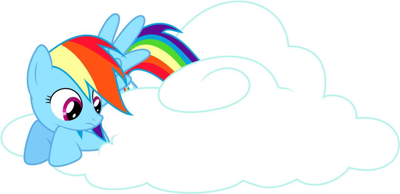 Drawn Rainbow Cloud Png - Rainbow Dash (1280x627), Png Download