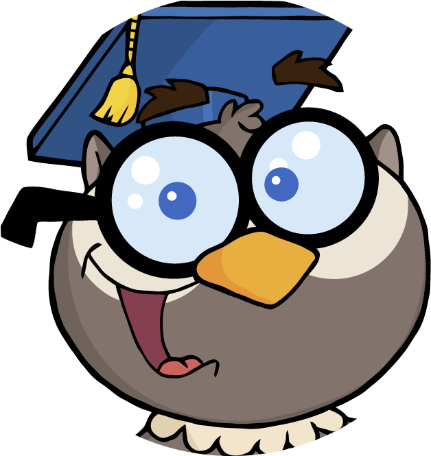 The Wisest Owl - Teacher Cartoon Png (628x665), Png Download