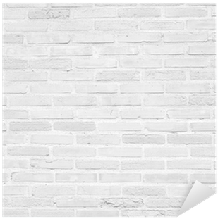 White Grunge Brick Wall Texture Background Sticker - Brickwork (400x400), Png Download