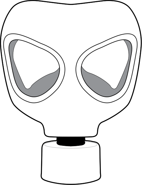 Gas Mask Clipart Png - Gas Mask Clipart Transparent (461x600), Png Download