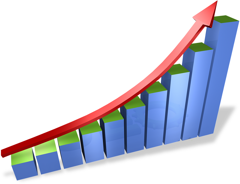 Growing Graph With Transparent Background Free Download - Prices Rising Transparent Background (1000x1000), Png Download