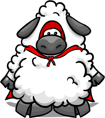 Super Sheep Cutout - Club Penguin Sheep (600x600), Png Download
