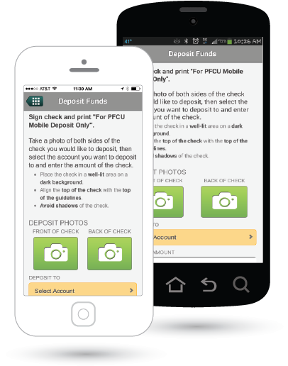 Both Phones Deposit Mobile Check Deposit - Purdue University (473x550), Png Download