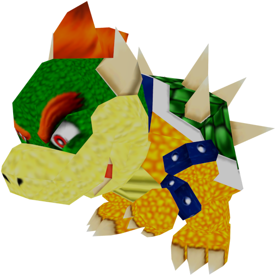 Download Zip Archive - Super Mario 64 Bowser Png (750x650), Png Download