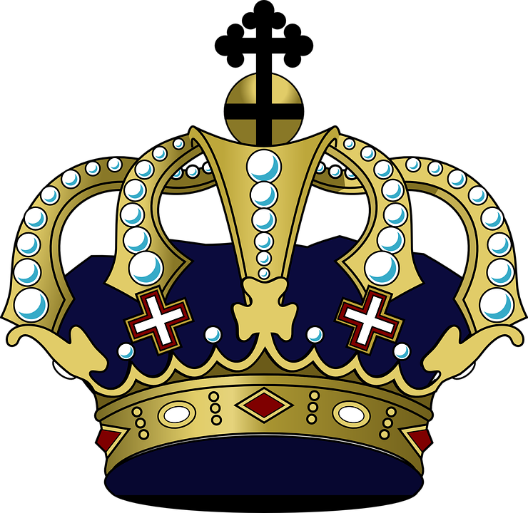 Free Vector Graphic - Royal Blue Crown Png (740x720), Png Download