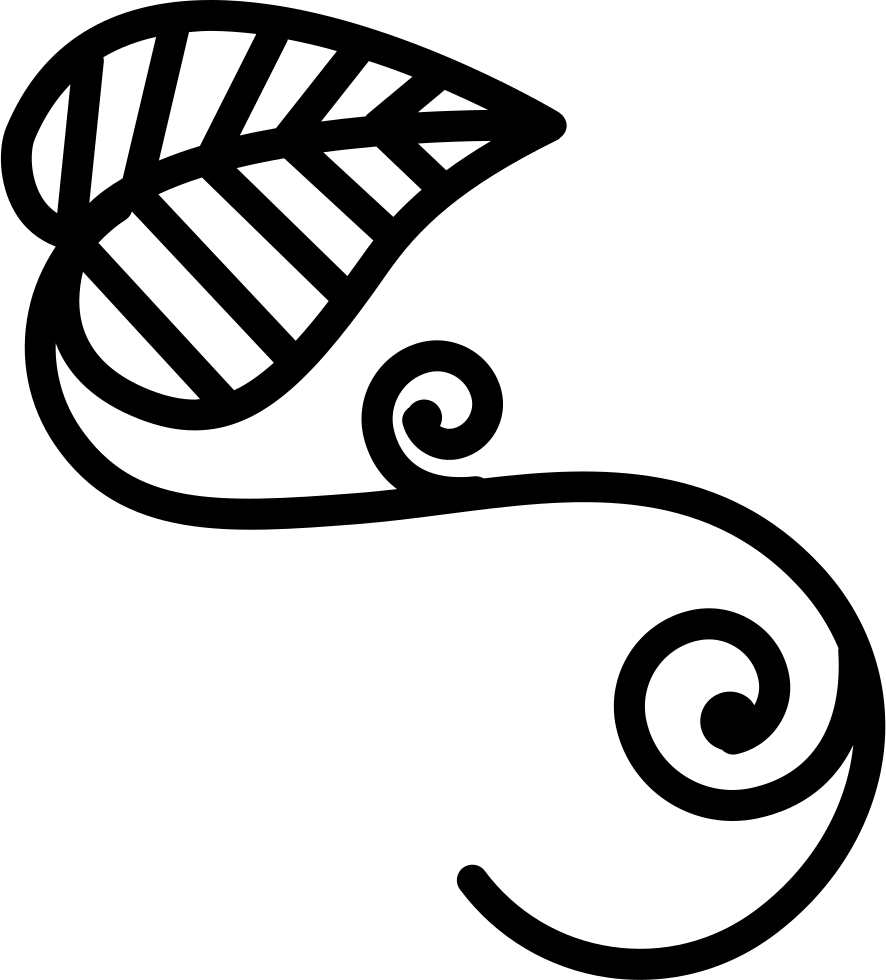 Leaves Outline With Vines Comments - Vines Svg (886x980), Png Download
