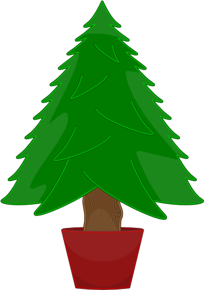 Christmas Tree Vector - Arvore De Natal Verde (396x592), Png Download