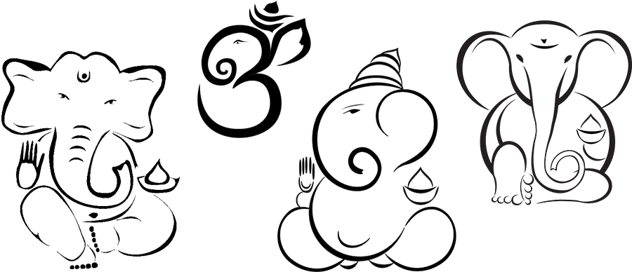 Ganesh Multiple Logo - Drawing (960x450), Png Download