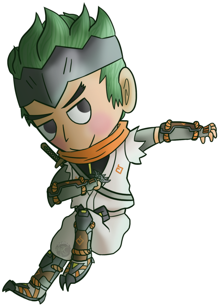 Young Genji By Spychedelic - Genji Young Skin Transparent (765x1044), Png Download