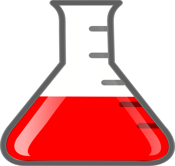 Red Flask Clip Art At Clker Com Vector Clip Art Online - Science Flask (600x567), Png Download