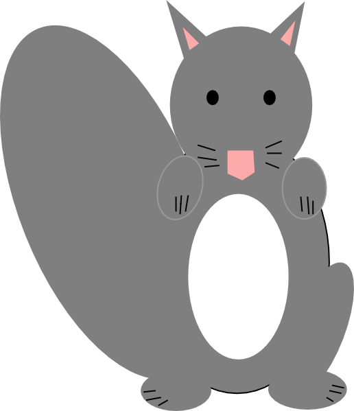 How To Set Use Dark Gray Squirrel Clipart (516x599), Png Download