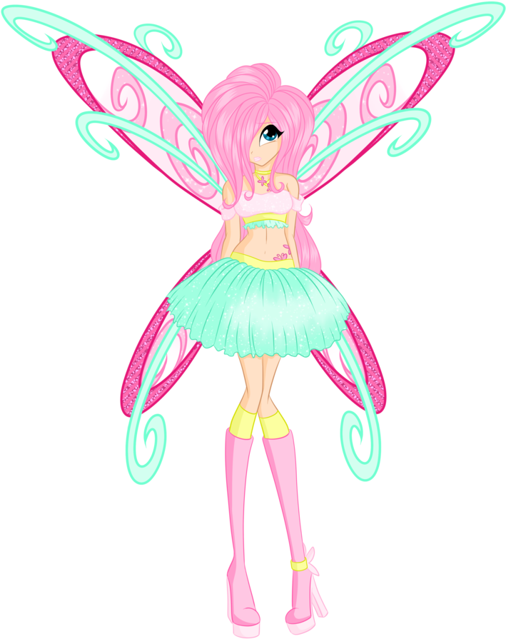 Iikiui, Belly Button, Clothes, Fairy, Fairy Wings, - Mlp And Winx Club (801x1024), Png Download