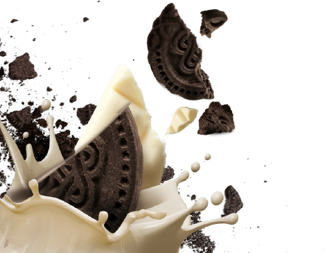 Full Cookies - Chocolate Cookies Splash Png (469x365), Png Download