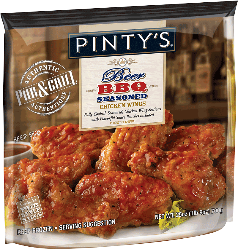 Pinty's P&g Beer Bbq Seasoned Chicken Wings - Pinty's Pub & Grill Pinty's Pub And Grill Buffalo (864x936), Png Download