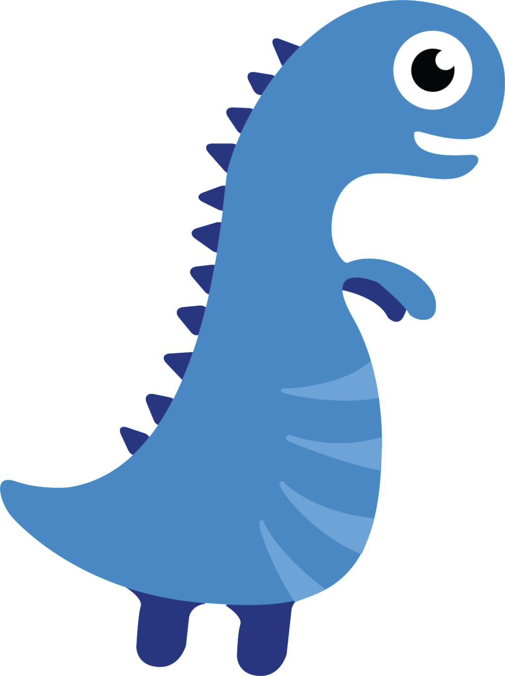 Big Blue Eyed Tyrannosaurus Lovable Dinosaur Transparent - 可愛 恐龍 (1024x1372), Png Download