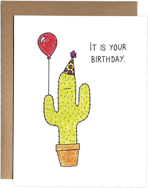 Birthday Cactus (1000x1000), Png Download