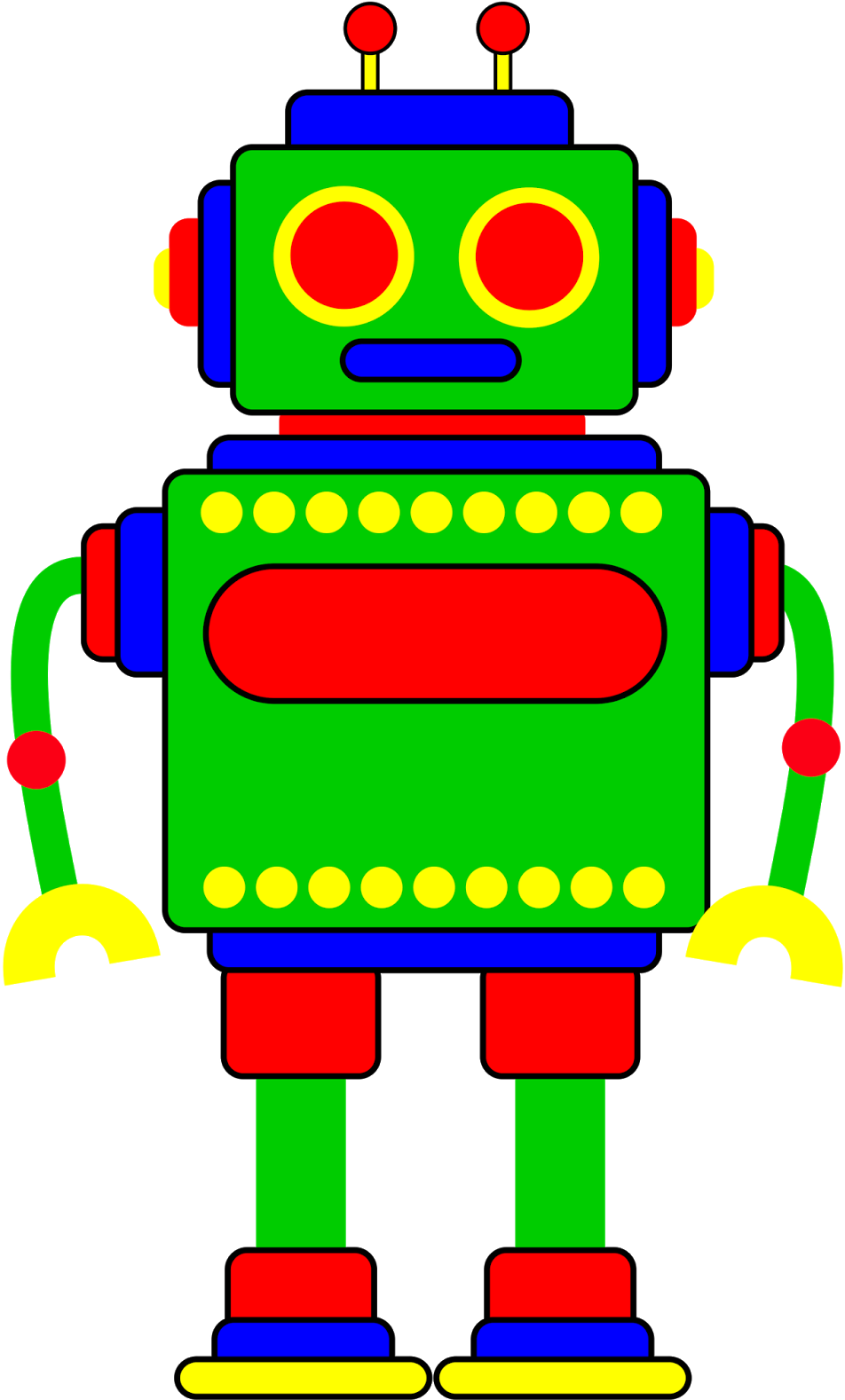 Clip Art Images Of Robot (975x1600), Png Download
