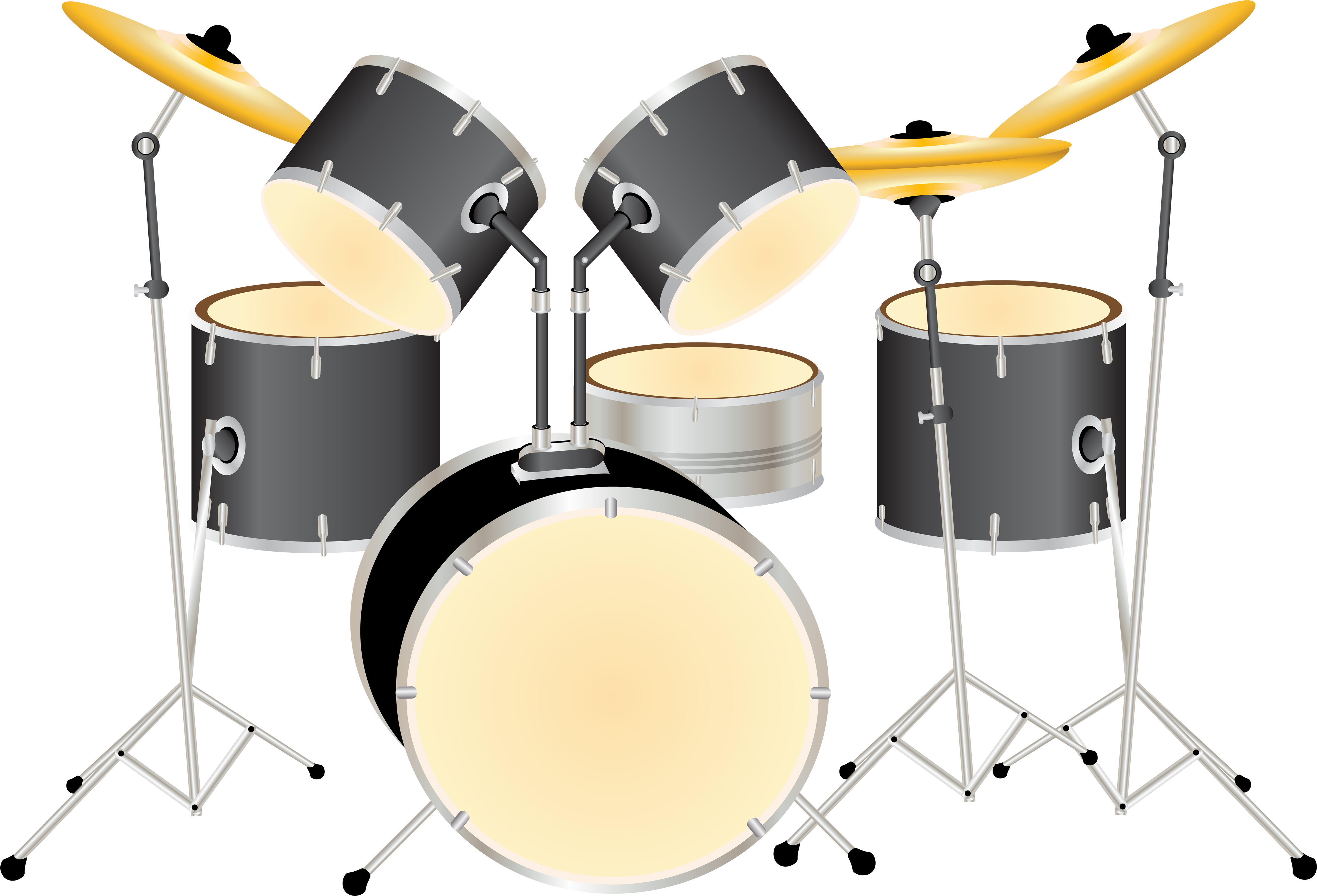 Drum Kit Png Clipart - Drums Clipart Png (5000x3403), Png Download