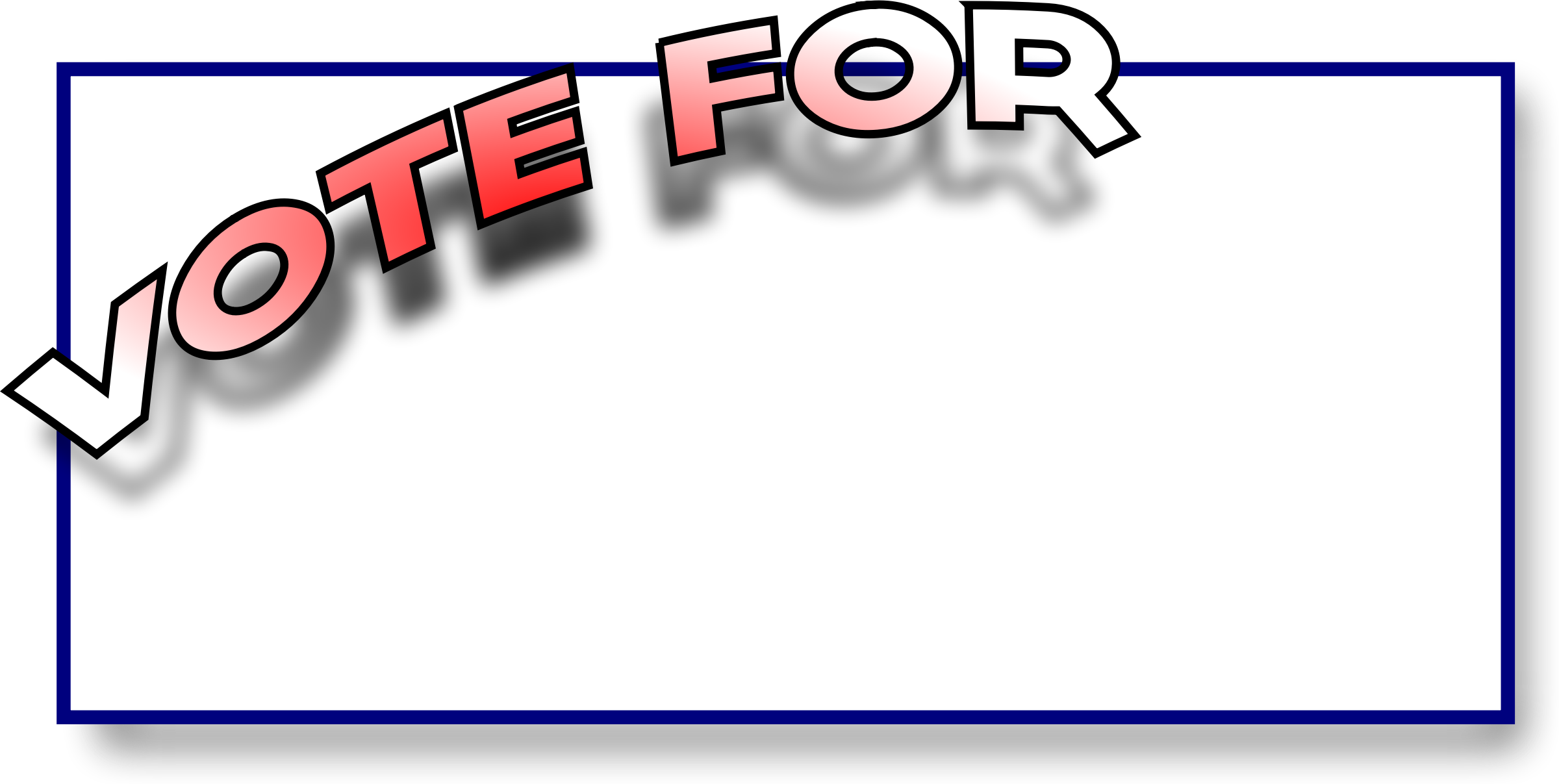 Clipart - Vote For - - Clipart Vote (2400x1207), Png Download