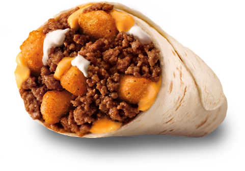Pdp 1 2 Cheesy Potato - Extra Big Burrito Taco Bell (610x484), Png Download