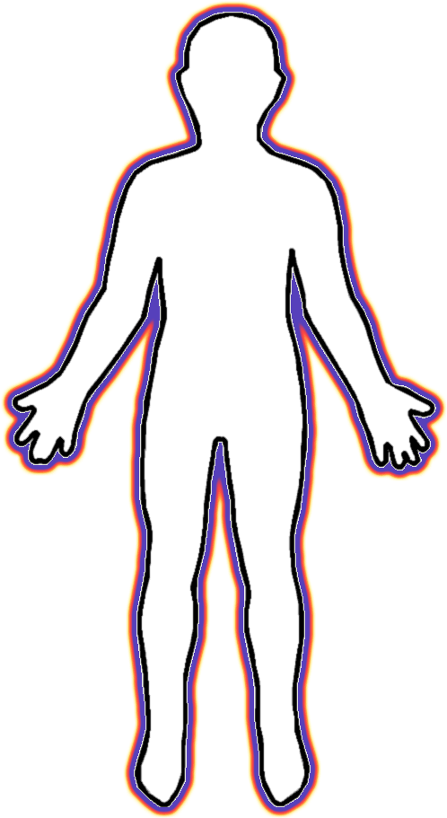 Outline Body Aura - Overwatch Hitboxes (550x950), Png Download