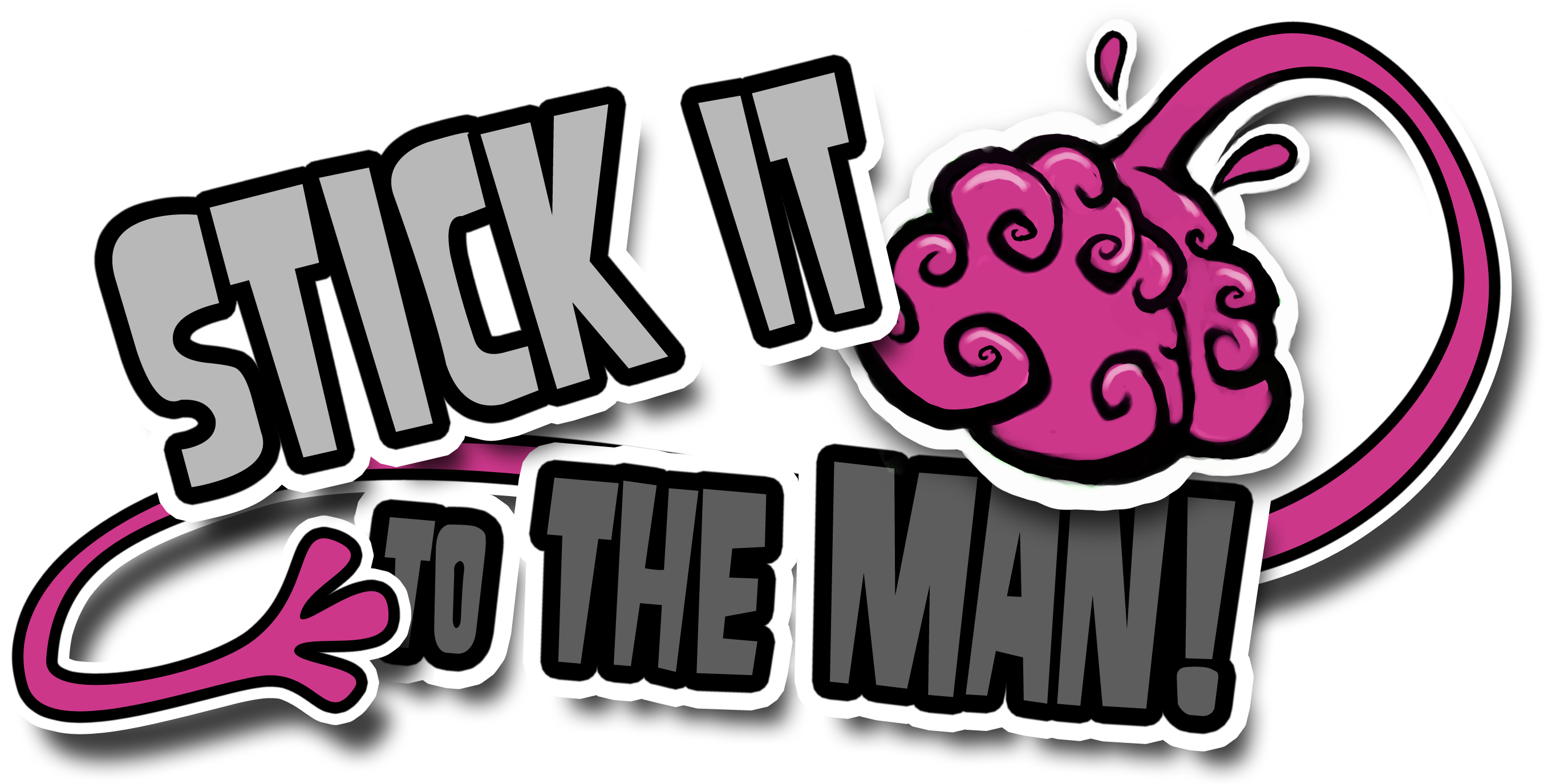 Stick It To The Man Large Logo - Solutions 2 Go Inc Stick (2707x1375), Png Download