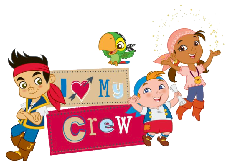 Pirate Clipart Pirate Crew - Jake And The Neverland Pirates Characters Clipart (767x559), Png Download
