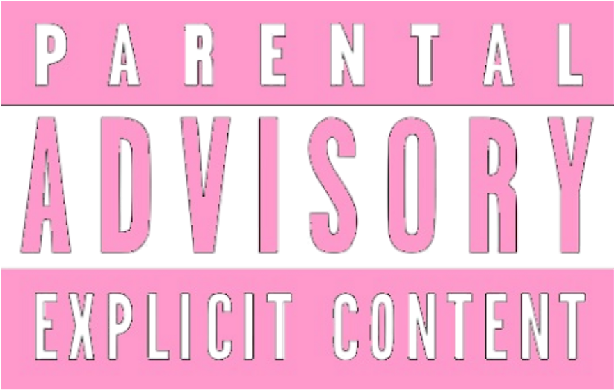 Parentaladvisory Explicitcontent Tag Censured Pink - Pink Parental Advisory Logo (1024x1024), Png Download