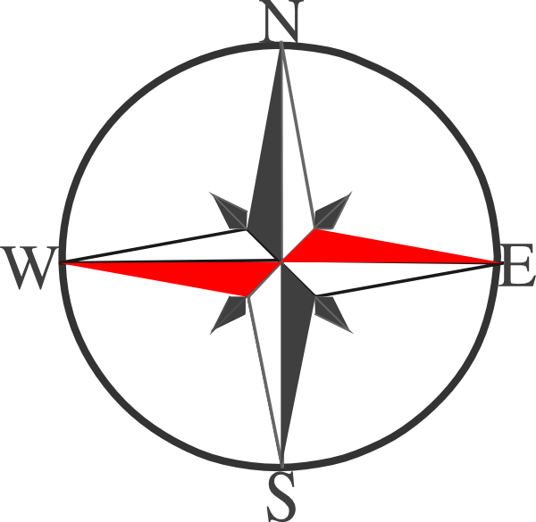 How To Set Use Dark Grey Compass Clipart (600x585), Png Download