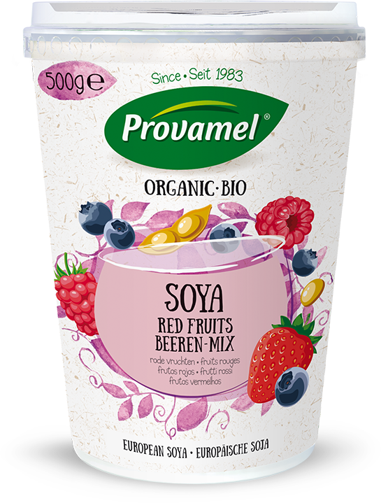 Soya With Red Fruits Alternative To Yogurt - Provamel Soya Milk Red Organic 1l (545x719), Png Download