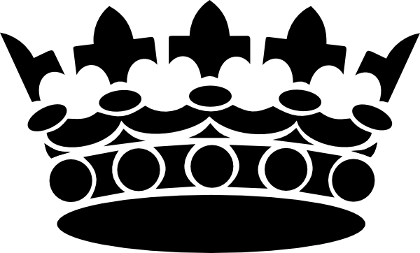 King Crown Png Black (600x362), Png Download