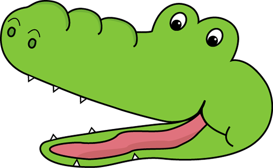 Alligator Mouth Clipart - Crocodile Face Clip Art (550x340), Png Download
