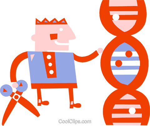Scientist Cutting Dna Strand Royalty Free Vector Clip - Illustration (480x402), Png Download