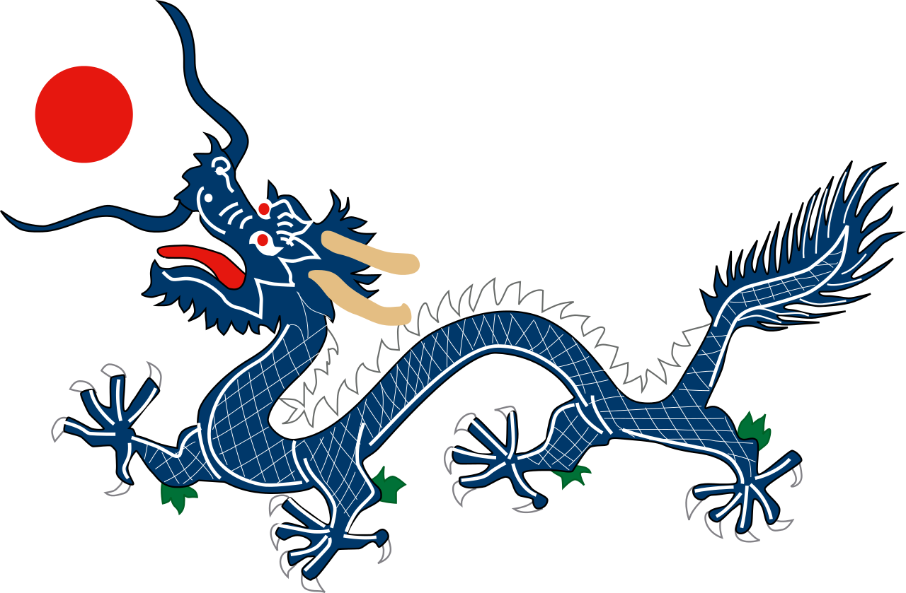 Dragon From China Qing Dynasty Flag - Qing Dynasty Flag (1280x839), Png Download