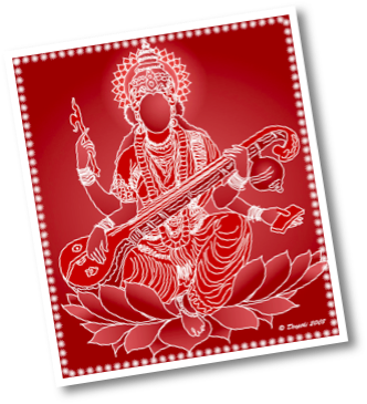 This Year At Prabasi Saraswati Puja Get Ready To Showcase - Goddess Saraswati (332x365), Png Download