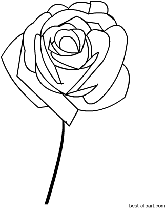 Black And White Rose Clip Art Free - Clip Art (450x450), Png Download