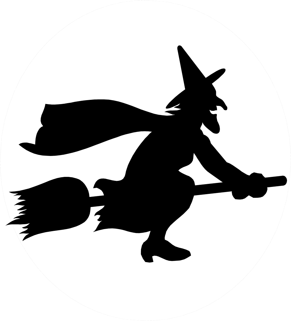 Witch Free Stock Photo Illustration Of Witch Flying - Witch Riding A Broom Silhouette (958x1058), Png Download