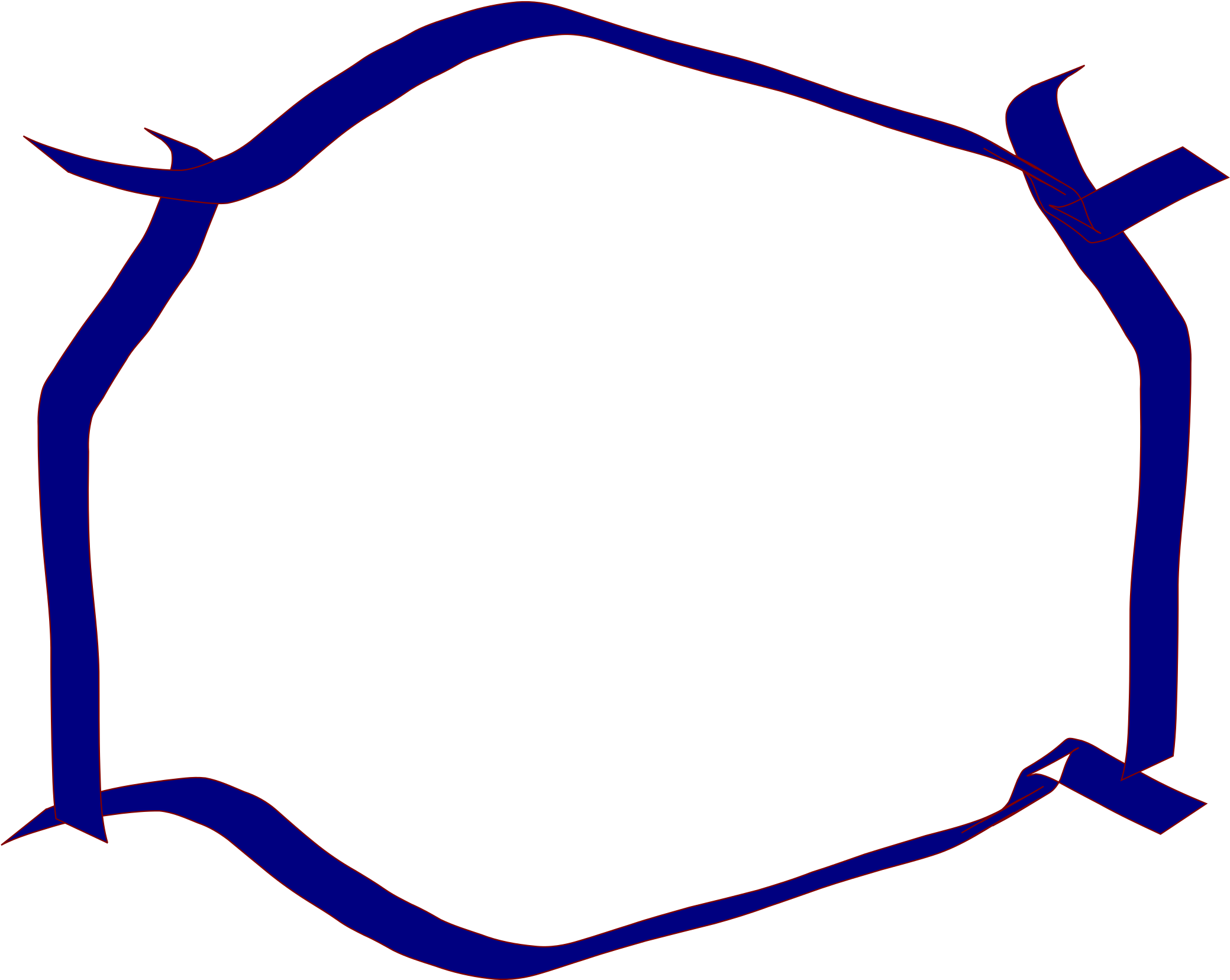 This Free Icons Png Design Of Blue Ribbon Border (2400x1697), Png Download