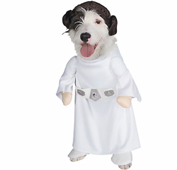 Princess Leia - Halloween Costumes For Dogs 2018 (353x480), Png Download