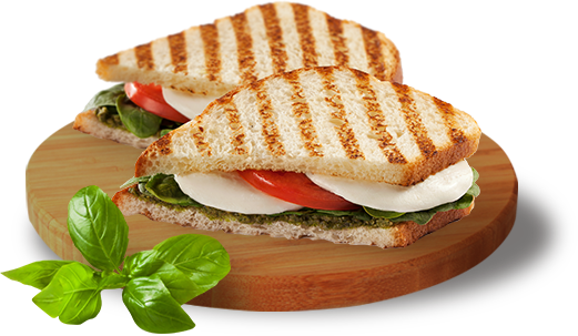 Grilled Sandwich Png - Panini (521x303), Png Download