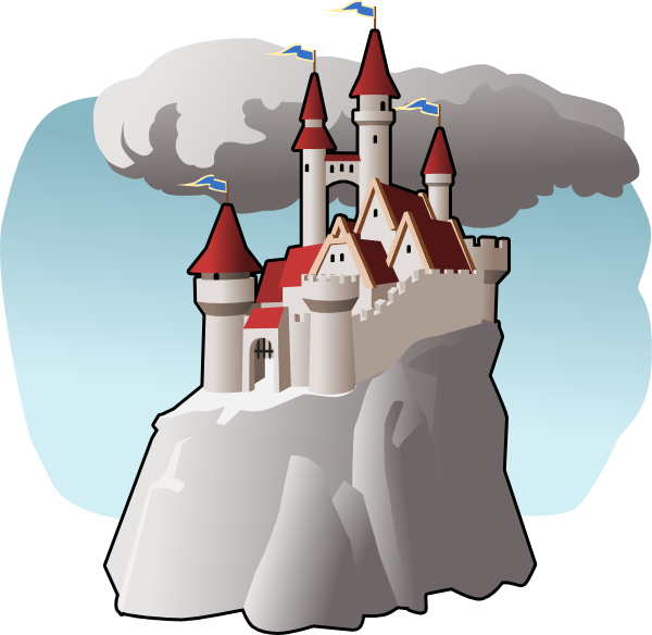 Clipart Castle On Hill (500x485), Png Download