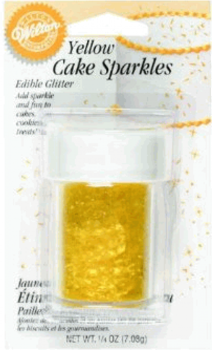 Wilton Yellow Cake Sparkles - Cake Sparkles 5ml-white (700x700), Png Download