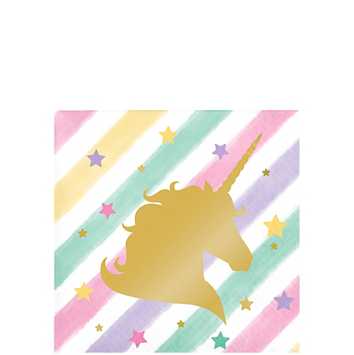 Unicorn Sparkle Beverage Napkins - Sparkling Unicorn (353x480), Png Download
