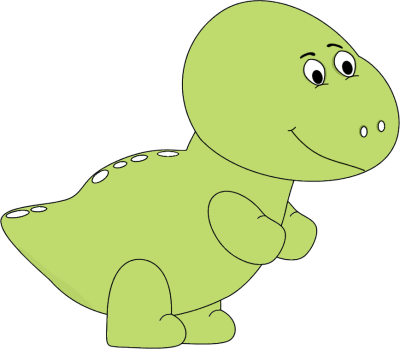 Green Baby Dinosaur - Dinosaur (400x349), Png Download