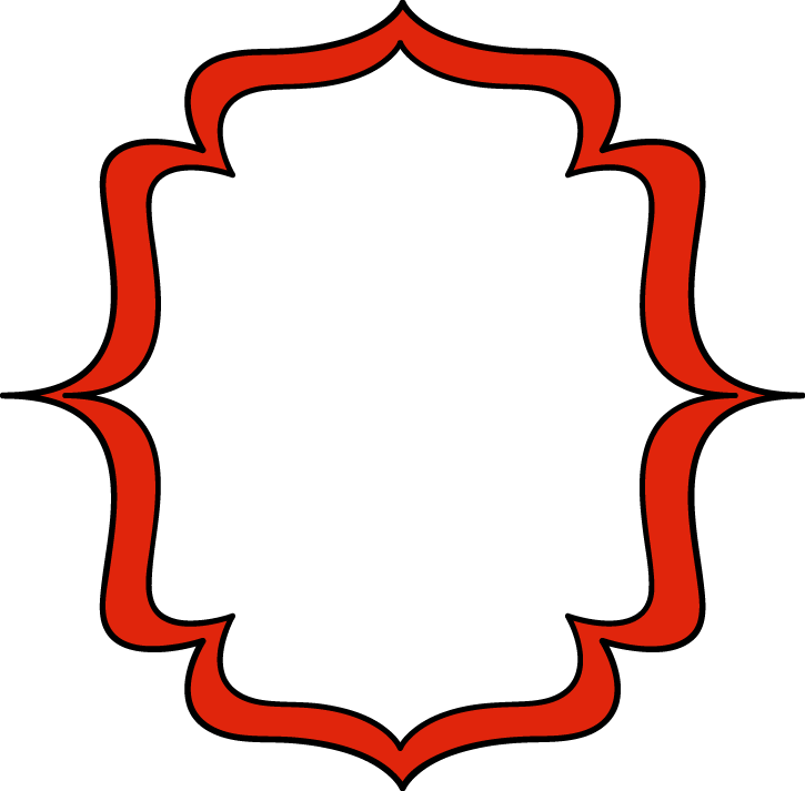 Red Double Bracket Frame - Bracket Frame Clipart Red (725x713), Png Download