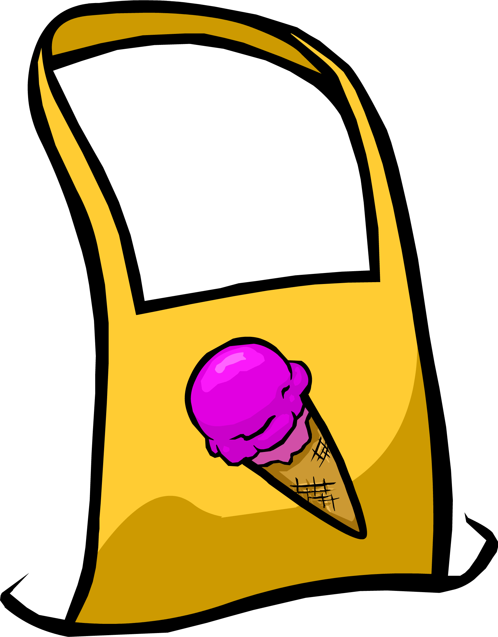 Ice Cream Vendor Icon - Club Penguin Ice Cream Apron (1632x2086), Png Download