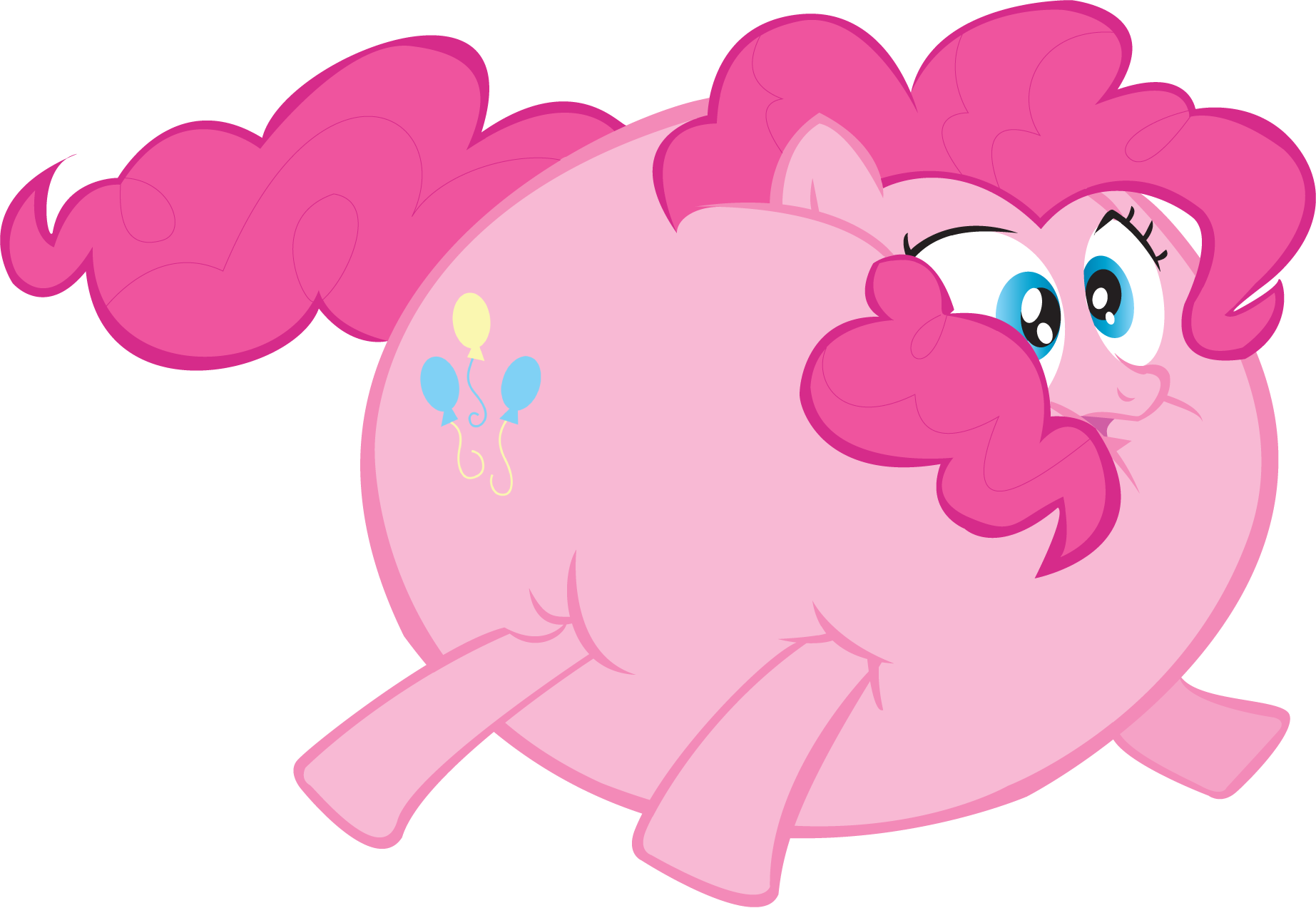 Pink Balloon Png Transparent Background - Mlp Fat Pinkie Pie (1845x1273), Png Download