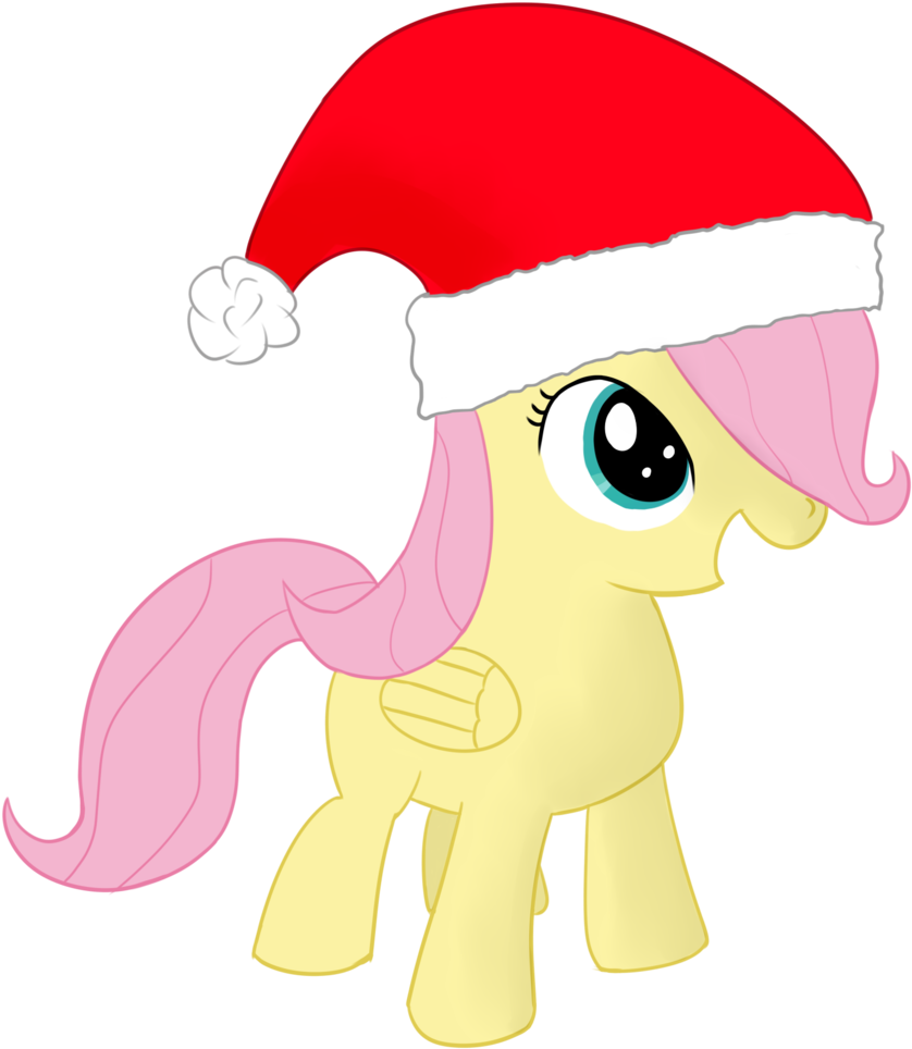 Dragonfoorm, Christmas, Filly, Fluttershy, Hat, Safe, - Portable Network Graphics (1138x1024), Png Download