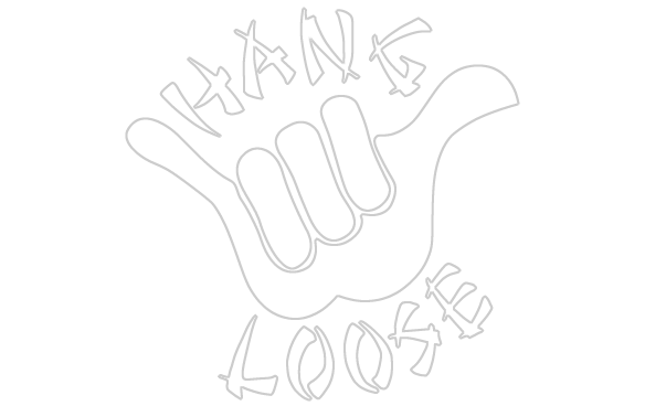 Hang Loose Symbol - Black And White Hang Loose (584x368), Png Download